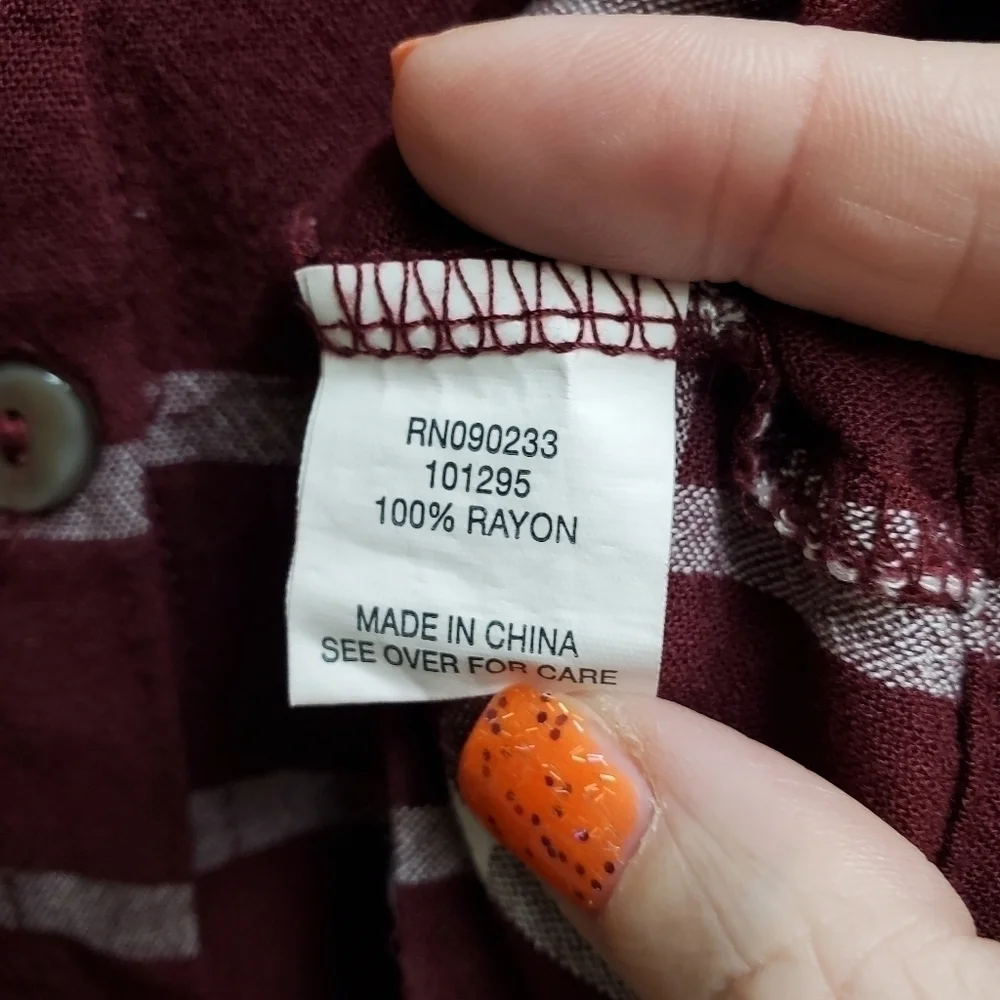 PacSun Lottie Moss Cropped Plaid‎ Button Up XS